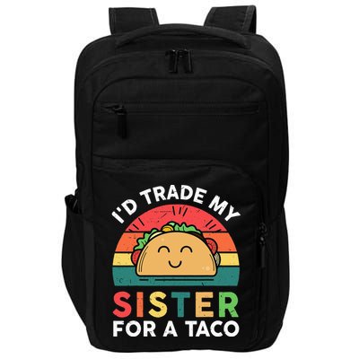 Mexican Fiesta Outfit Funny Taco Tuesday Little Sister Impact Tech Backpack