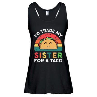 Mexican Fiesta Outfit Funny Taco Tuesday Little Sister Ladies Essential Flowy Tank