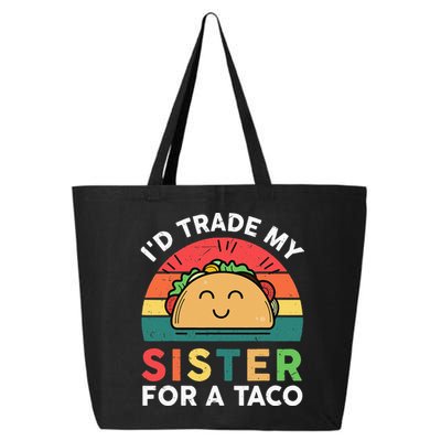 Mexican Fiesta Outfit Funny Taco Tuesday Little Sister 25L Jumbo Tote