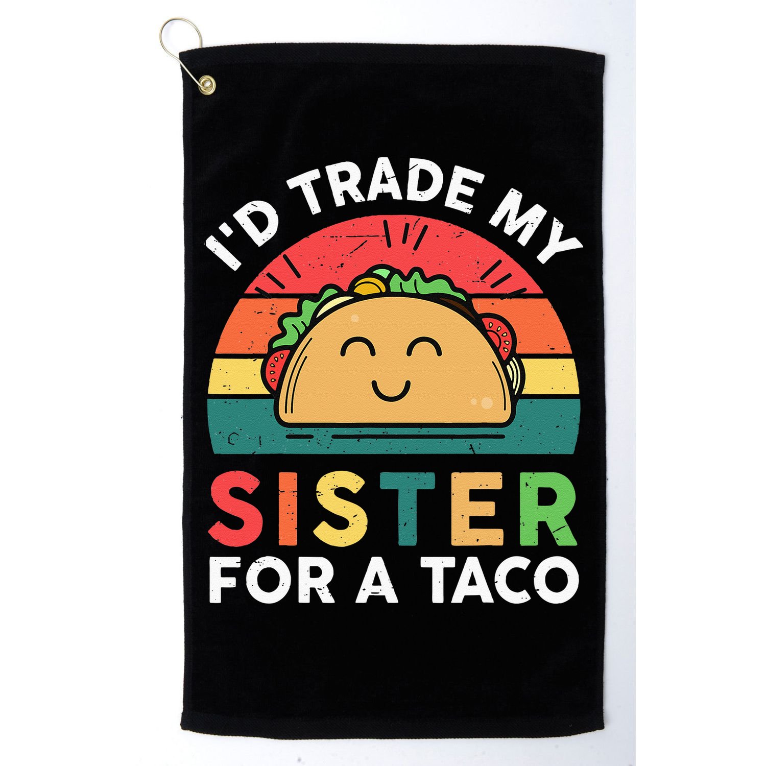Mexican Fiesta Outfit Funny Taco Tuesday Little Sister Golf Towel