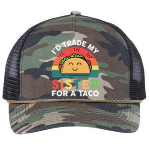 Mexican Fiesta Outfit Funny Taco Tuesday Little Sister Retro Rope Trucker Hat Cap