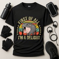 Moodeng First Of All IM A Delight Vintage Angry Moo Deng Performance Shirt