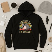 Moodeng First Of All IM A Delight Vintage Angry Moo Deng Hoodie