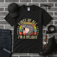 Moodeng First Of All IM A Delight Vintage Angry Moo Deng Tall T-Shirt