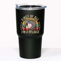Moodeng First Of All IM A Delight Vintage Angry Moo Deng Tumbler