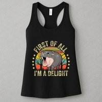 Moodeng First Of All IM A Delight Vintage Angry Moo Deng Womens Tank Top