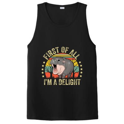 Moodeng First Of All IM A Delight Vintage Angry Moo Deng PosiCharge Competitor Tank