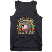 Moodeng First Of All IM A Delight Vintage Angry Moo Deng Tank Top