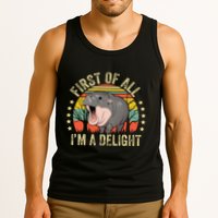 Moodeng First Of All IM A Delight Vintage Angry Moo Deng Tank Top