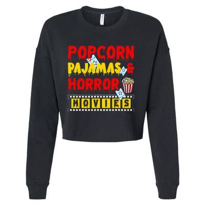 Movie Fan Popcorn Lover Cropped Pullover Crew