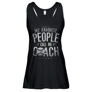 My Favorite People Call Me Baseball Coach Funny Baseball Ladies Essential Flowy Tank