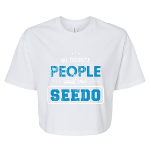 My Favorite People Call Me Seedo Palestinian Grandpa Great Gift Bella+Canvas Jersey Crop Tee