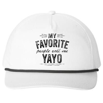 My Favorite People Call Me Yayo Snapback Five-Panel Rope Hat