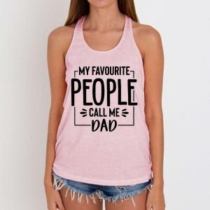 My Favorite People Call Me Papa Happy FatherS Day For Dad Cool Gift Women's Knotted Racerback Tank