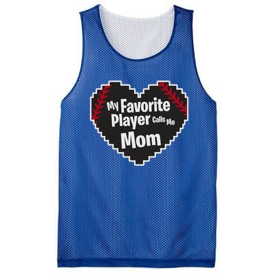 My Favorite Player Calls Me Mom Baseball Lover Sport Outdoor Great Gift Mesh Reversible Basketball Jersey Tank