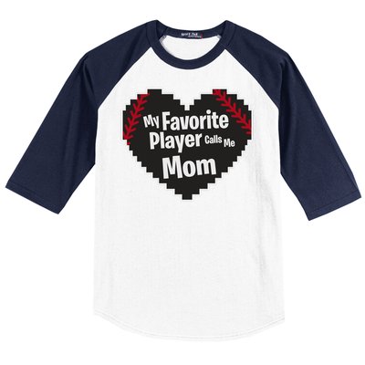 My Favorite Player Calls Me Mom Baseball Lover Sport Outdoor Great Gift Baseball Sleeve Shirt