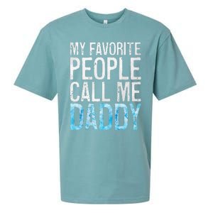 My Favorite People Call Me Daddy Fathers Day Sueded Cloud Jersey T-Shirt