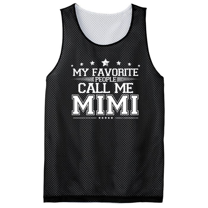 My Favorite People Call Me Mimi Mesh Reversible Basketball Jersey Tank