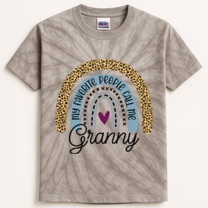 My Favorite People Call Me Granny Rainbow Mother's Day Cool Gift Kids Tie-Dye T-Shirt