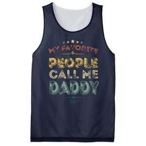 My Favorite People Call Me Daddy Funny Fathers Day Mesh Reversible Basketball Jersey Tank