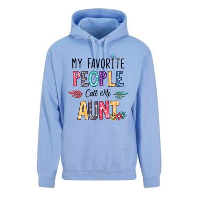 My Favorite People Call Me Aunt Floral Art Happy Mother Day Unisex Surf Hoodie