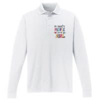 My Favorite People Call Me Aunt Floral Art Happy Mother Day Performance Long Sleeve Polo