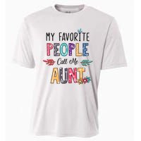 My Favorite People Call Me Aunt Floral Art Happy Mother Day Cooling Performance Crew T-Shirt