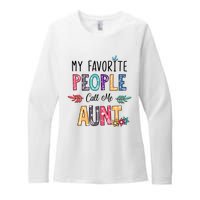 My Favorite People Call Me Aunt Floral Art Happy Mother Day Womens CVC Long Sleeve Shirt