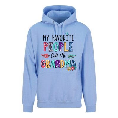 My Favorite People Call Me Grandma Floral Art Mother Day Unisex Surf Hoodie