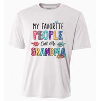 My Favorite People Call Me Grandma Floral Art Mother Day Cooling Performance Crew T-Shirt