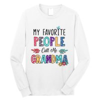 My Favorite People Call Me Grandma Floral Art Mother Day Long Sleeve Shirt