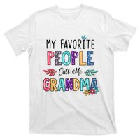 My Favorite People Call Me Grandma Floral Art Mother Day T-Shirt