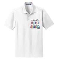 My Favorite People Call Me Grandma Floral Art Mother Day Dry Zone Grid Polo