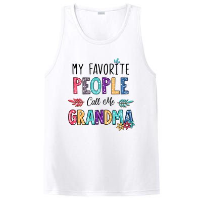 My Favorite People Call Me Grandma Floral Art Mother Day PosiCharge Competitor Tank