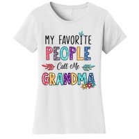 My Favorite People Call Me Grandma Floral Art Mother Day Women's T-Shirt