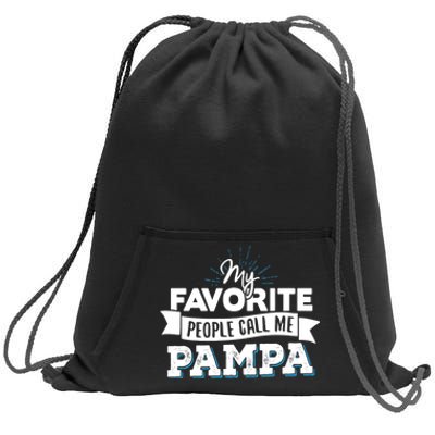 My Favorite People Call Me Pampa Sweatshirt Cinch Pack Bag