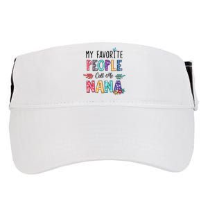 My Favorite People Call Me Nana Floral Art Mother Day Adult Drive Performance Visor