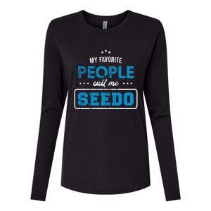 My Favorite People Call Me Seedo Palestinian Grandpa Gift Womens Cotton Relaxed Long Sleeve T-Shirt