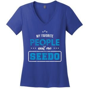 My Favorite People Call Me Seedo Palestinian Grandpa Gift Women's V-Neck T-Shirt