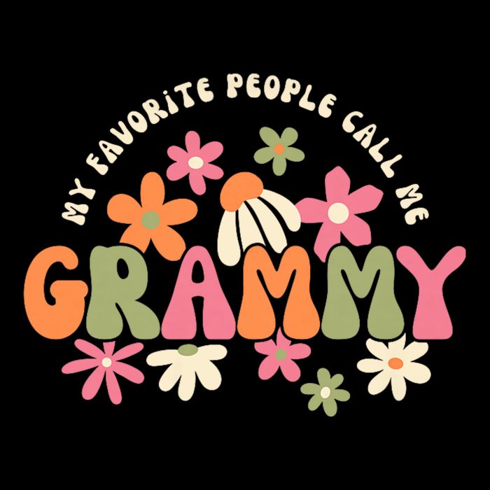 My Favorite People Call Me Grammy Groovy Gift For Grandma Sustainable Bucket Hat