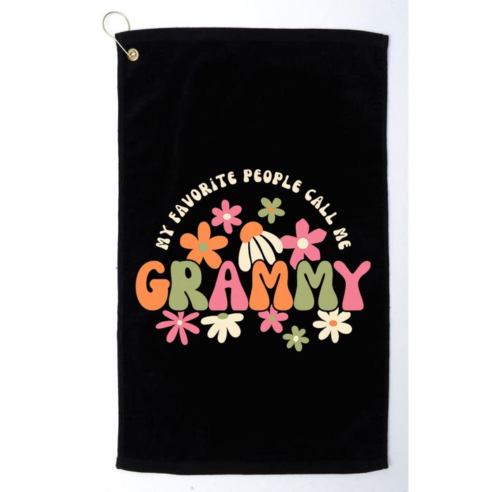 My Favorite People Call Me Grammy Groovy Gift For Grandma Golf Towel