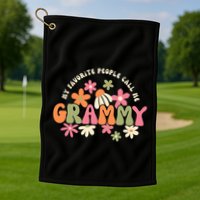 My Favorite People Call Me Grammy Groovy Gift For Grandma Golf Towel