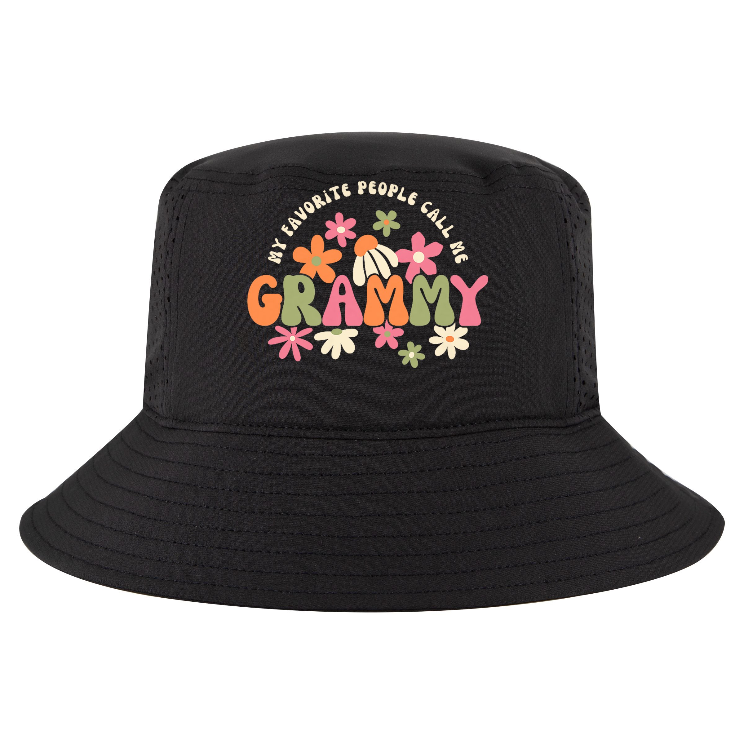 My Favorite People Call Me Grammy Groovy Gift For Grandma Cropped Pullover Crew