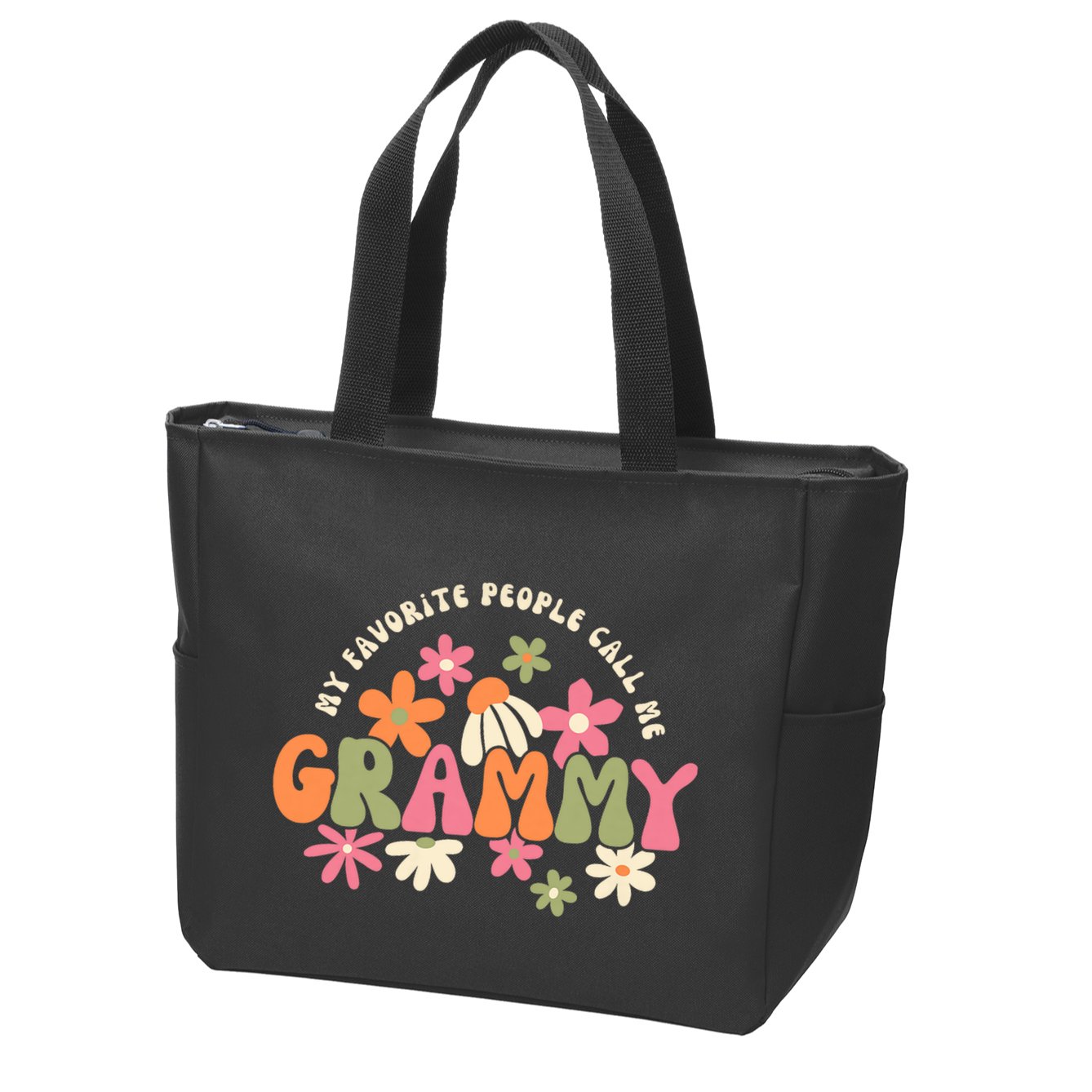 My Favorite People Call Me Grammy Groovy Gift For Grandma Zip Tote Bag