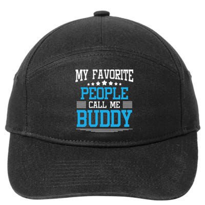 My Favorite People Call Me Buddy Bestfriend Father's Day 7-Panel Snapback Hat