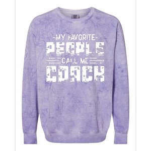 My Favorite People Call Me Coach Colorblast Crewneck Sweatshirt