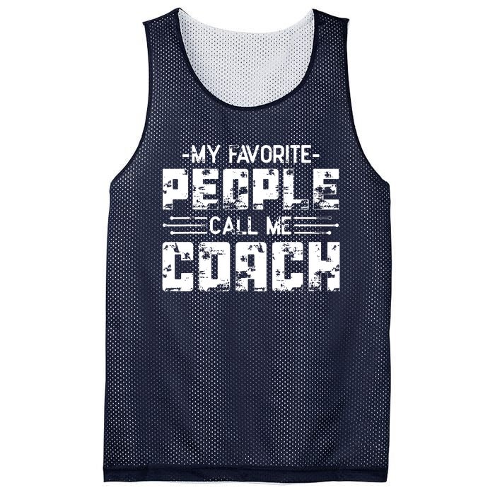 My Favorite People Call Me Coach Mesh Reversible Basketball Jersey Tank