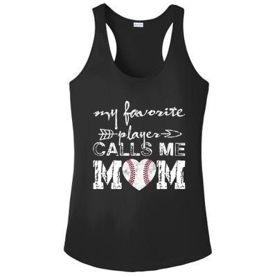 My Favorite Player Calls Me Mom Baseball Vintage Cute Gift Ladies PosiCharge Competitor Racerback Tank