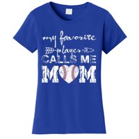 My Favorite Player Calls Me Mom Baseball Vintage Cute Gift Women's T-Shirt