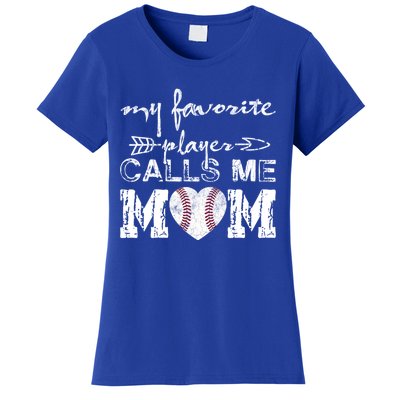 My Favorite Player Calls Me Mom Baseball Vintage Cute Gift Women's T-Shirt